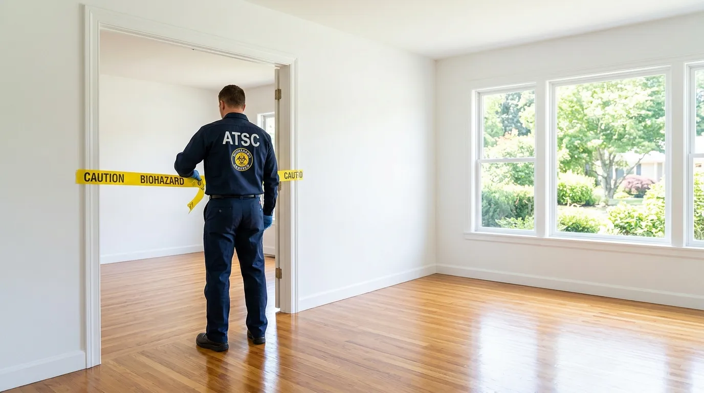 Certified biohazard cleanup crew performing Crime Scene Cleanup in Union Park